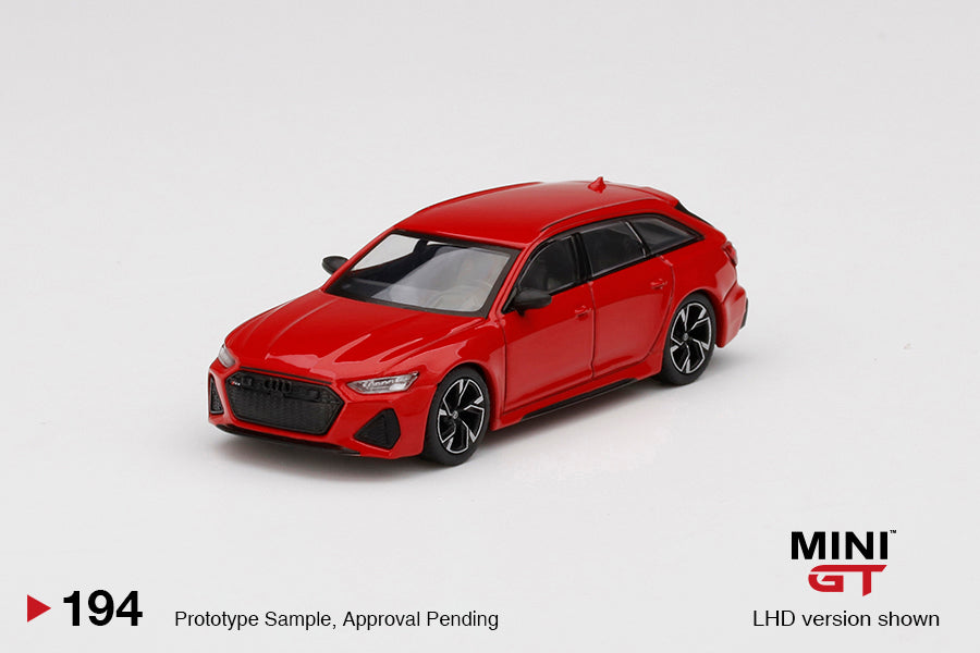 1:64 Mini GT #194 Audi RS6 Avant Red Limited Edition mgt00194