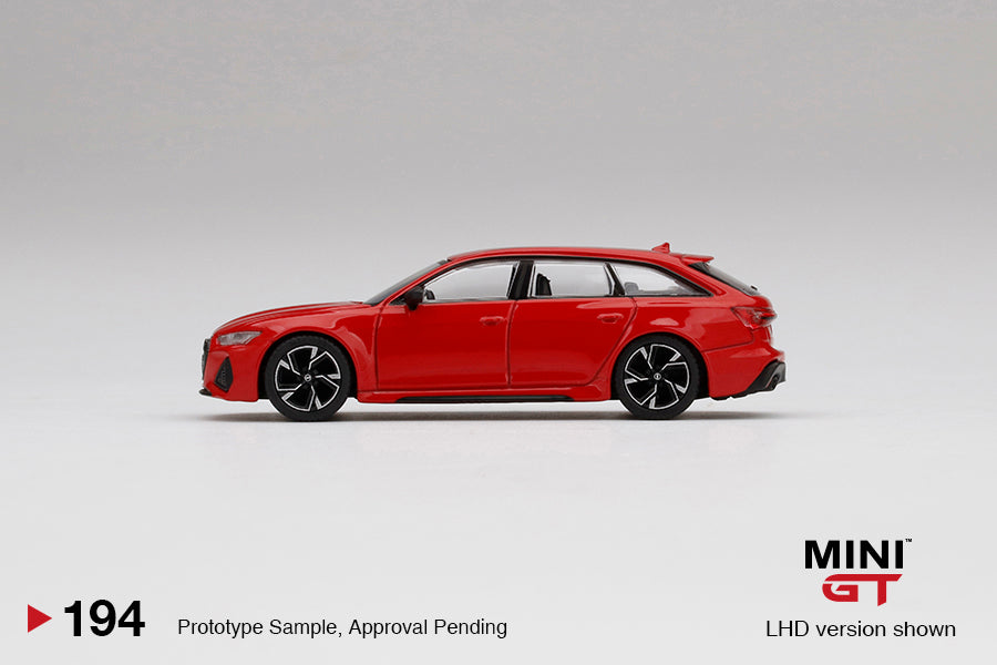1:64 Mini GT #194 Audi RS6 Avant Red Limited Edition mgt00194