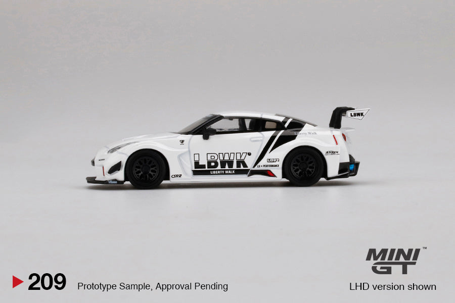 1:64 Mini GT#209 LB-Silhouette WORKS GT NISSAN 35GT-RR Ver. 2 - White Limited Edition mgt00209