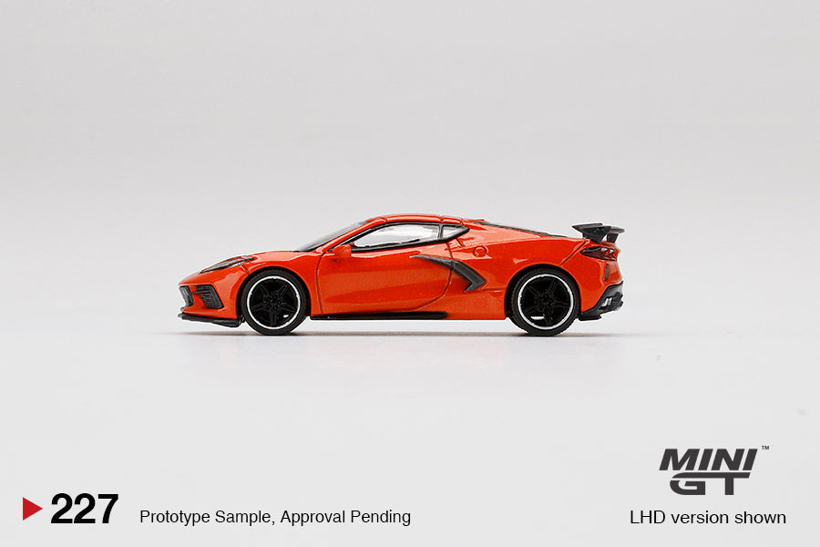 1/64 Mini GT #227 Chevrolet Corvette Stingray 2020 Sebring Orange Tintcoat Limited Edition mgt00227