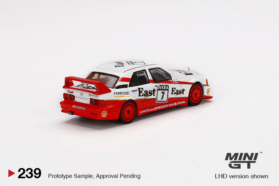 1:64 Mini GT#239 Mercedes-Benz 190E 2.5-16 Evolution II #7 "East" 1991 DTM Limited Edition mgt00239