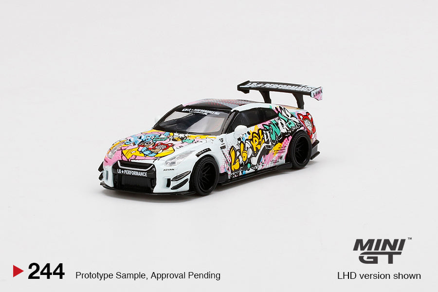 1:64 Mini GT #244 Liberty Walk LB Works Nissan GT-R R35 Type 2 Rear Wing ver 3 Kuma Graffiti Limited Edition mgt00244