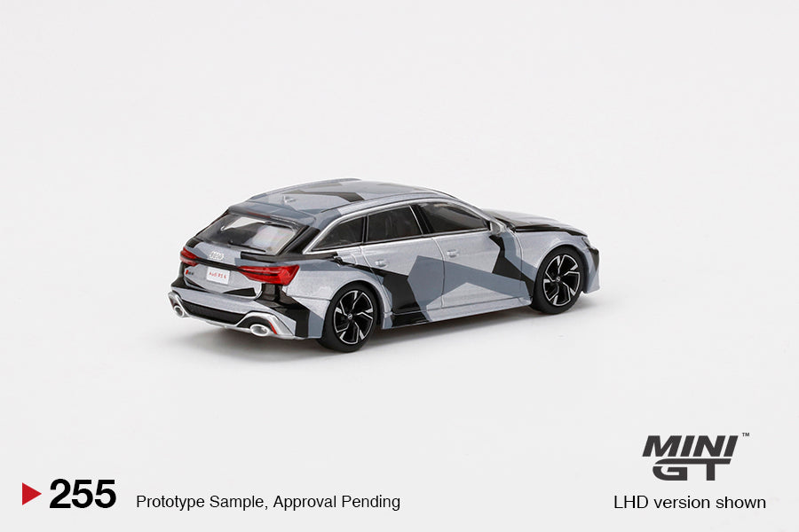 1:64 Mini GT #255 Audi RS 6 Avant Silver Digital camouflage  China Exclusive  Limited Edition MGT00255
