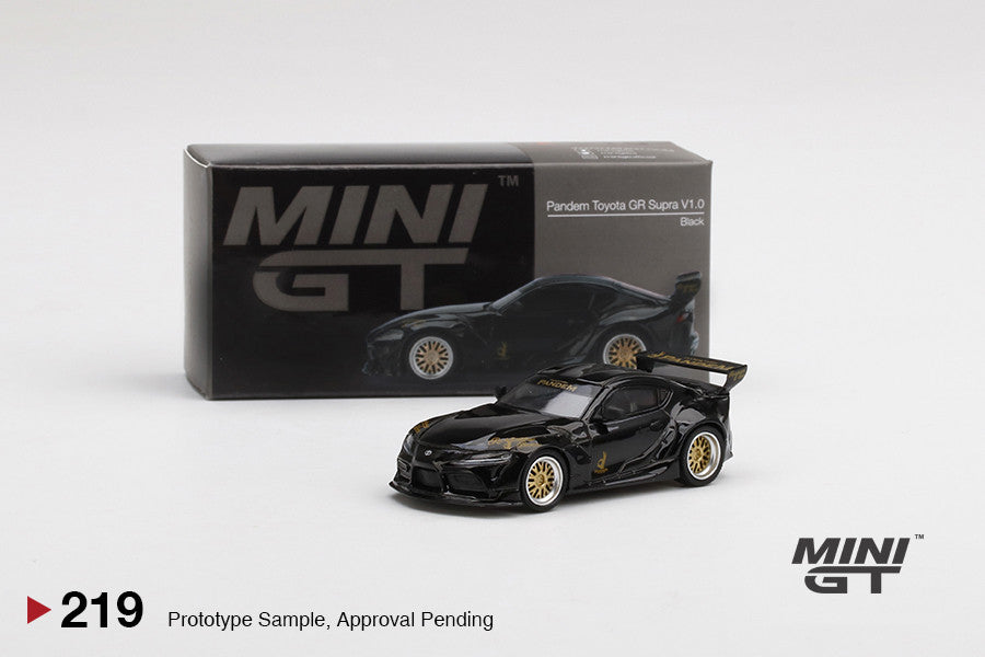 1:64 Mini GT#219 Pandem Toyota GR Supra V1.0 Black Limited Edition mgt00219