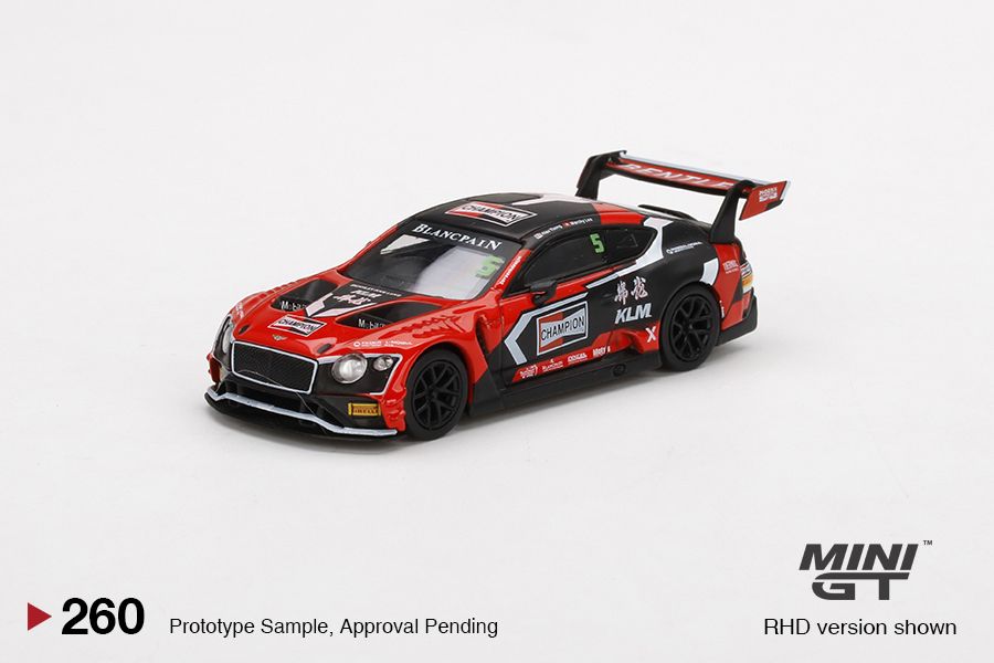 1/64 Mini GT #260 Bentley Continental GT3 #5 CHAMPION 2018 Blancpain GT Asia Limited Edition mgt00260