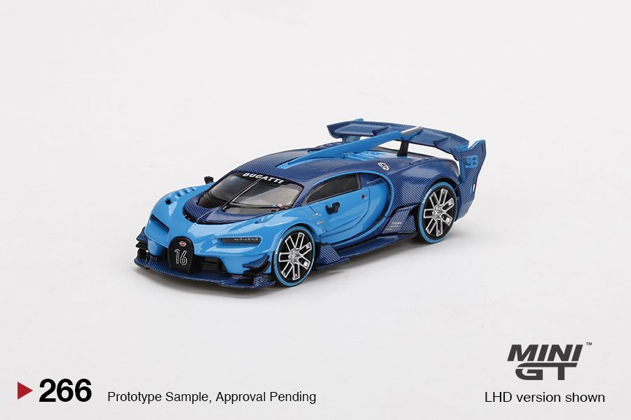 1/64 Mini GT #266 Bugatti Vision Gran Turismo Blue Limited Edition mgt00266