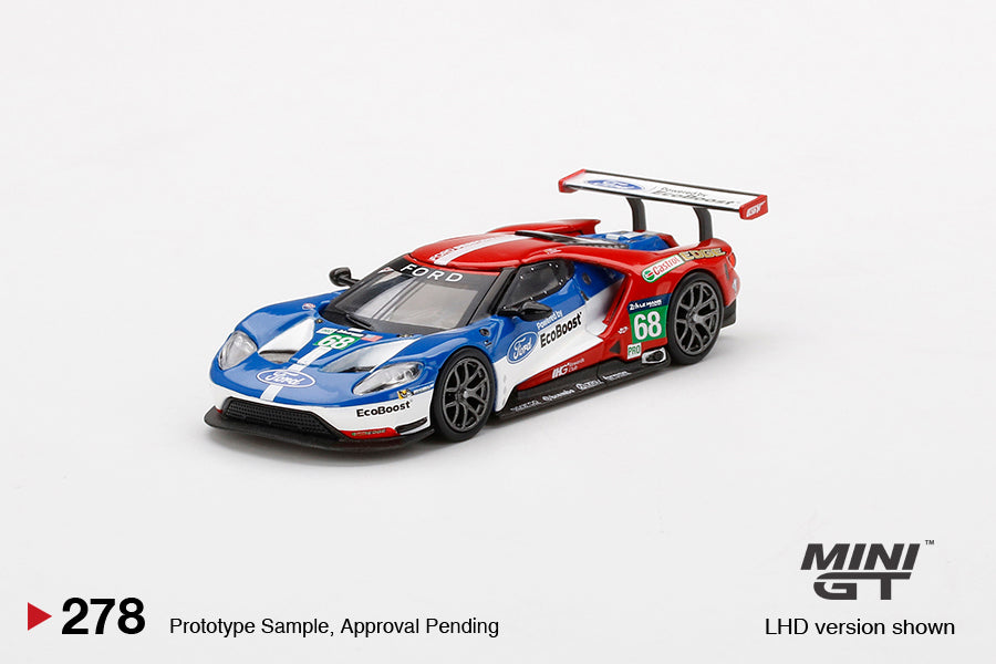 1/64 Mini GT #278 Ford GT LMGTE PRO #68 2016 24hr Le Mans Class Winner Ford Chip Ganassi Team USA Limited Edition mgt00278