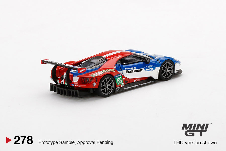 1/64 Mini GT #278 Ford GT LMGTE PRO #68 2016 24hr Le Mans Class Winner Ford Chip Ganassi Team USA Limited Edition mgt00278