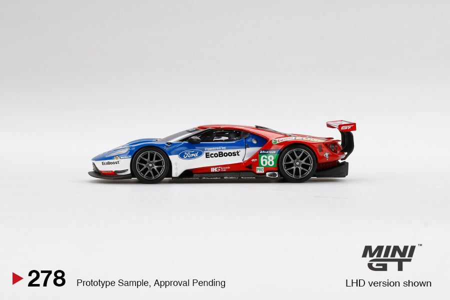 1/64 Mini GT #278 Ford GT LMGTE PRO #68 2016 24hr Le Mans Class Winner Ford Chip Ganassi Team USA Limited Edition mgt00278