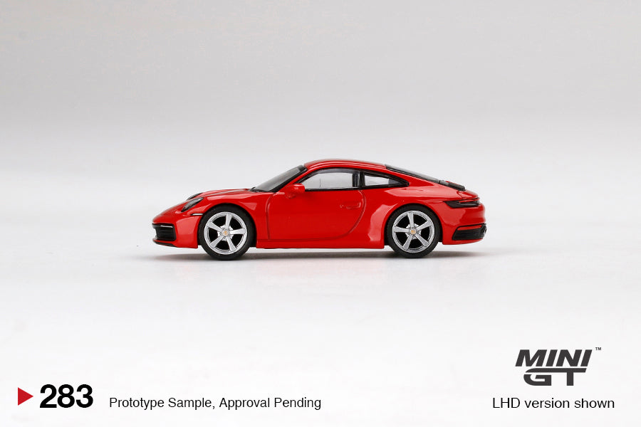 1/64 Mini GT #283 Porsche 911 (992) Carrera S Guard Red Limited Edition mgt00283