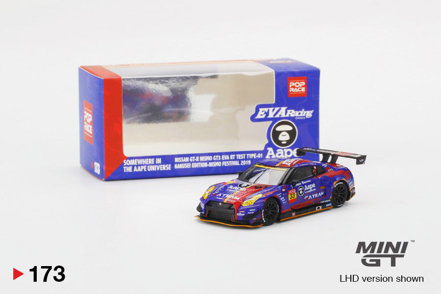 1:64 Mini GT #173 POP RACE NISSAN GT-R NISMO GT3 EVA RT TEST TYPE-01 KAKUSEI EDITION - NISMO FESTIVAL 2019 MGT00173