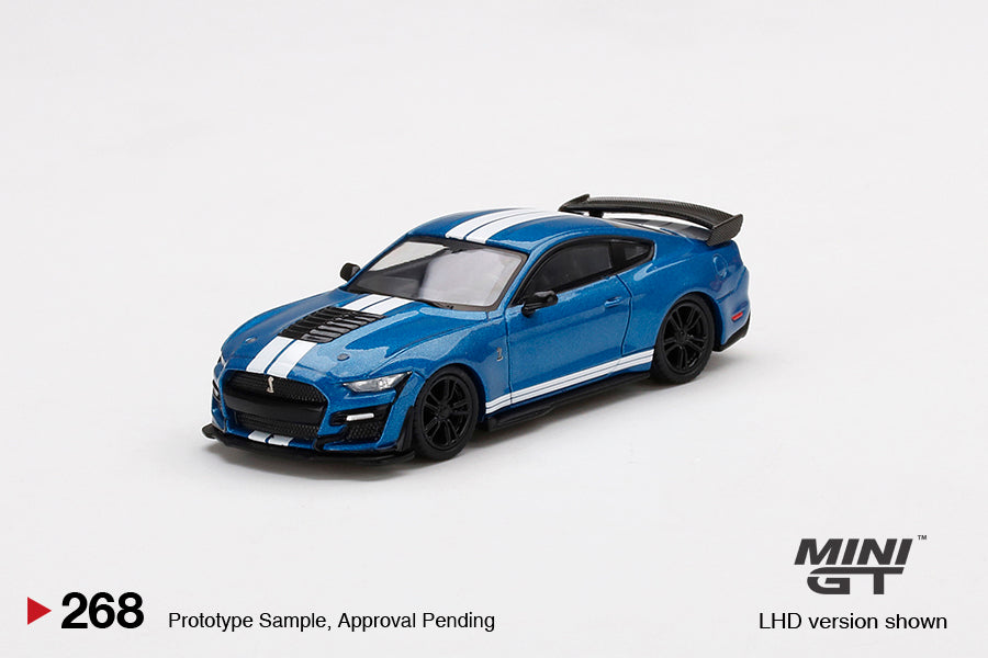1:64 Mini GT #268 Ford Mustang Shelby GT500 Ford Performance Blue Limited Edition MGT00268