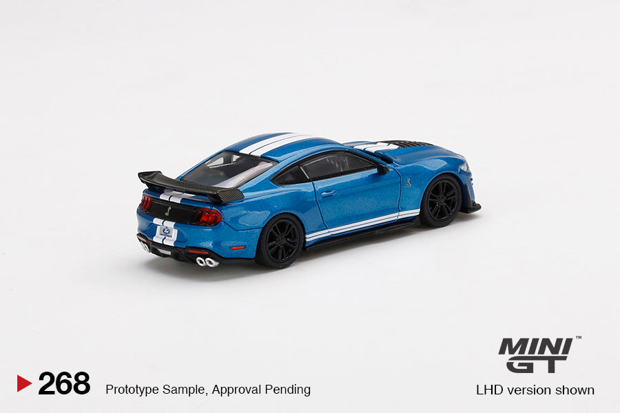 1:64 Mini GT #268 Ford Mustang Shelby GT500 Ford Performance Blue Limited Edition MGT00268