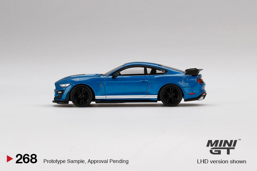 1:64 Mini GT #268 Ford Mustang Shelby GT500 Ford Performance Blue Limited Edition MGT00268