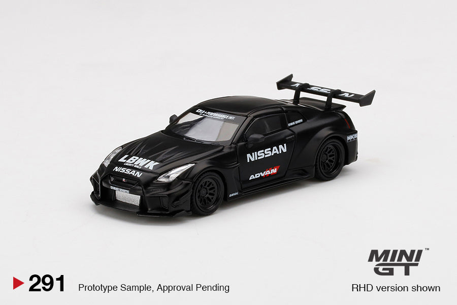 1:64 Mini GT #291 LB-Silhouette WORKS GT NISSAN 35GT-RR Ver.2 ADVAN Matte Black Limited Edition mgt00291