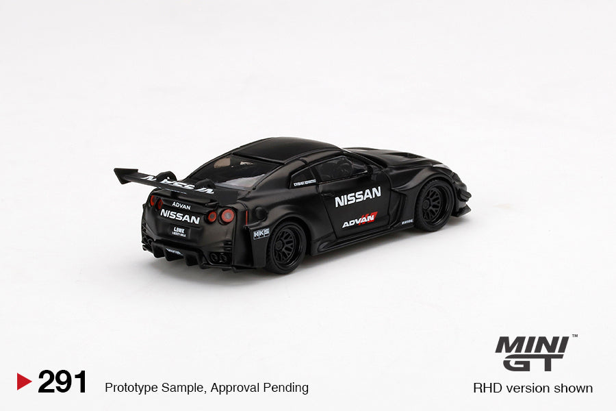 1:64 Mini GT #291 LB-Silhouette WORKS GT NISSAN 35GT-RR Ver.2 ADVAN Matte Black Limited Edition mgt00291