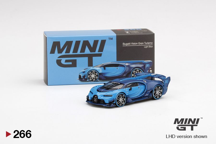 1/64 Mini GT #266 Bugatti Vision Gran Turismo Blue Limited Edition mgt00266