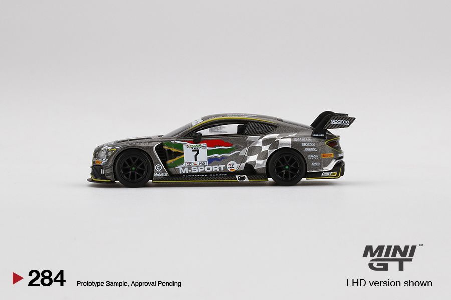 1/64 Mini GT #284 Bentley Continental GT3 #7 M-Sport 2020 Intercontinental GT Challenge Kyalami 9 Hours Limited Edition mgt00284