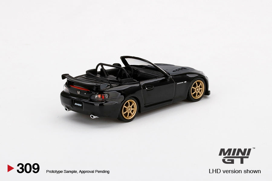 1:64 Mini GT #309  Honda S2000 (AP2) Mugen Berlina Black Limited Edition mgt00309