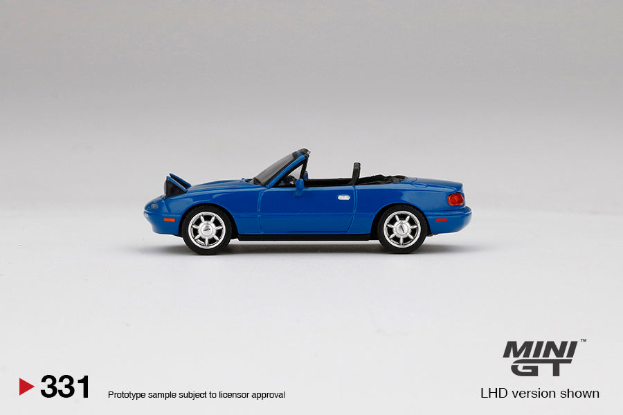 1:64 Mini GT #331 Mazda Miata MX-5 (NA) Headlight Up LHD Mariner Blue Limited Edition mgt00331