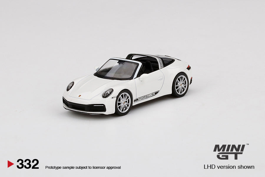Mini GT 1:64 #332 Porsche 911 Targa 4S White Limited Edition mgt00332
