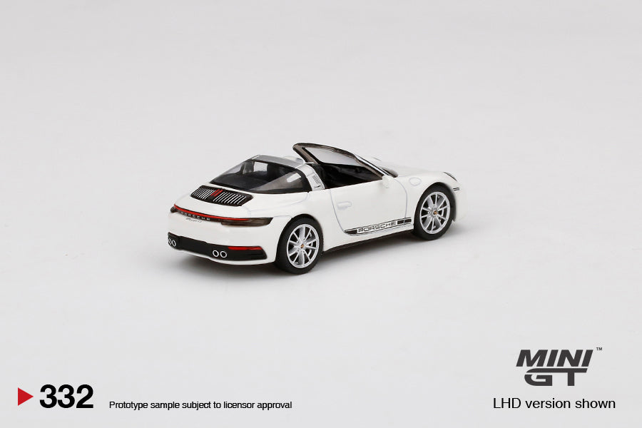 Mini GT 1:64 #332 Porsche 911 Targa 4S White Limited Edition mgt00332