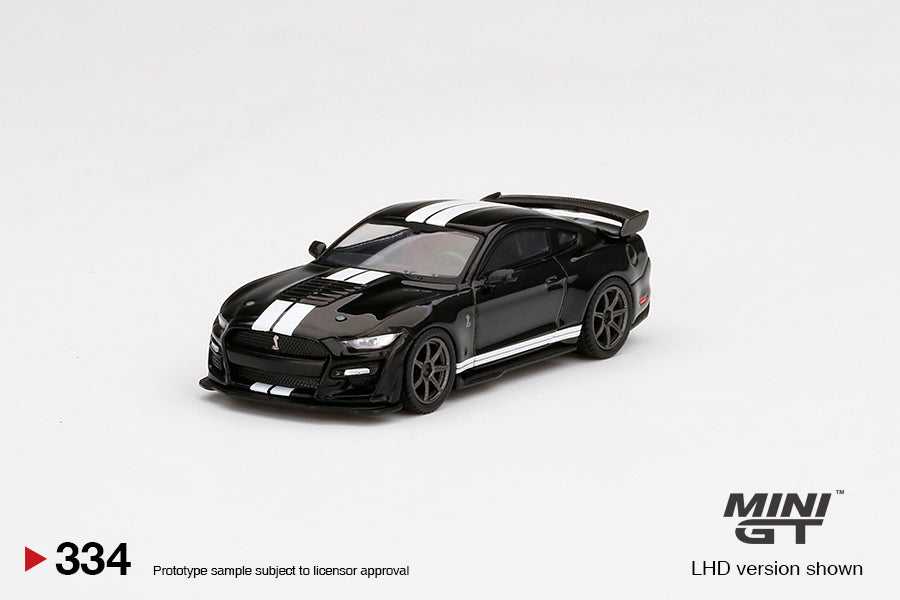 1:64 Mini GT #334 Ford Mustang Shelby GT500 Shadow Black Limited Edition mgt00334