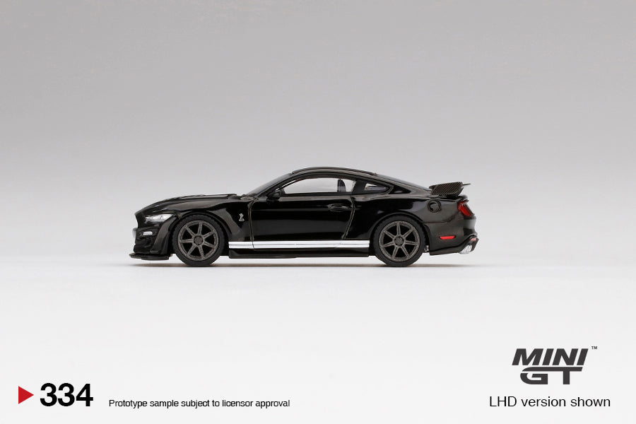 1:64 Mini GT #334 Ford Mustang Shelby GT500 Shadow Black Limited Edition mgt00334