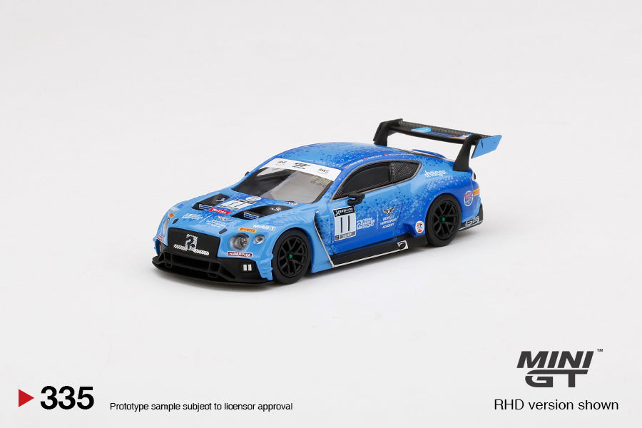 1:64 Mini GT #335 Bentley Continental GT3 #11 Team Parker 2020 Total 24 Hrs of Spa Limited Edition mgt00335