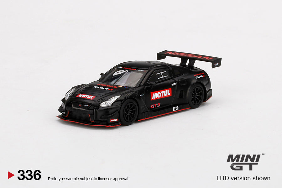 1:64 Mini GT #336 Nissan GT-R Nismo GT3 2018 Test Car Matte Black Limited Edition mgt00336