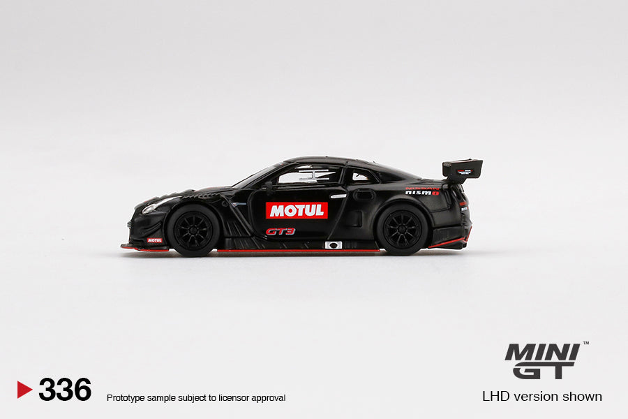 1:64 Mini GT #336 Nissan GT-R Nismo GT3 2018 Test Car Matte Black Limited Edition mgt00336