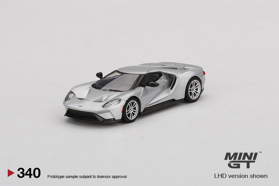 1:64 Mini GT #340 Ford GT Ingot Silver Limited Edition mgt00340