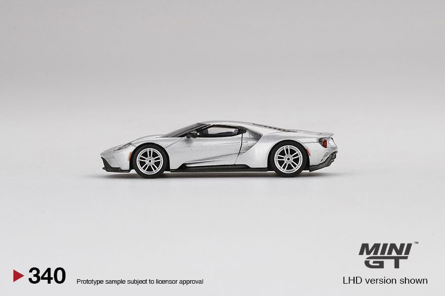 1:64 Mini GT #340 Ford GT Ingot Silver Limited Edition mgt00340