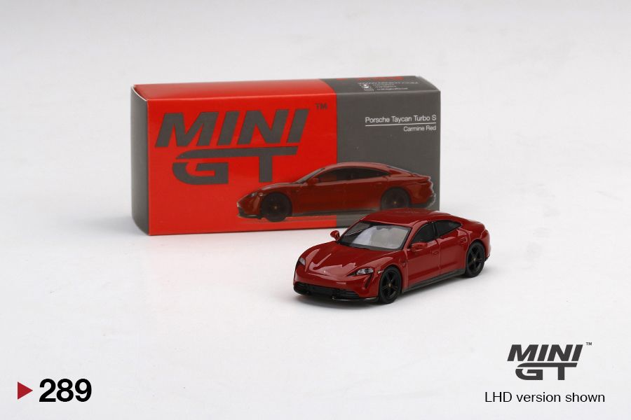 1/64 Mini GT #289 Porsche Taycan Turbo S Carmine Red Limited Edition mgt00289