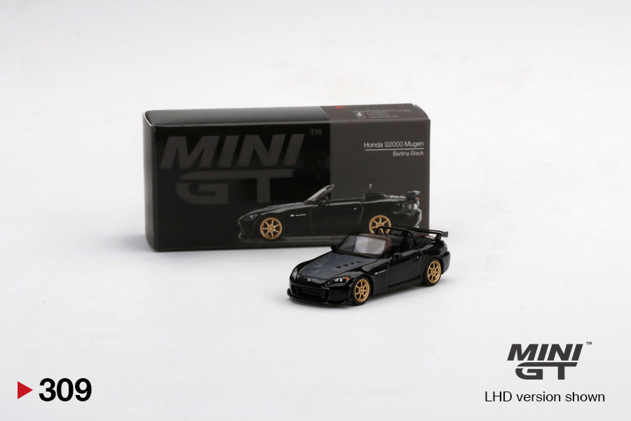 1:64 Mini GT #309  Honda S2000 (AP2) Mugen Berlina Black Limited Edition mgt00309