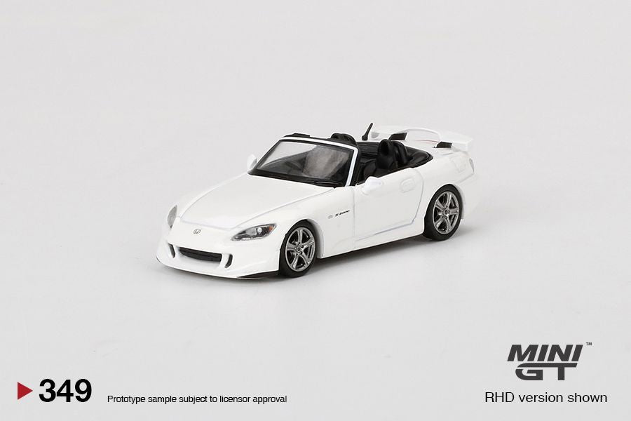 1:64 Mini GT #349 Honda S2000 (AP2) Type S Grand Prix White  Limited Edition mgt00349