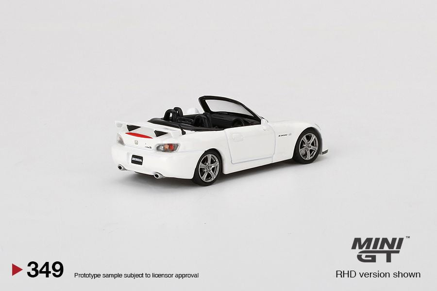 1:64 Mini GT #349 Honda S2000 (AP2) Type S Grand Prix White  Limited Edition mgt00349