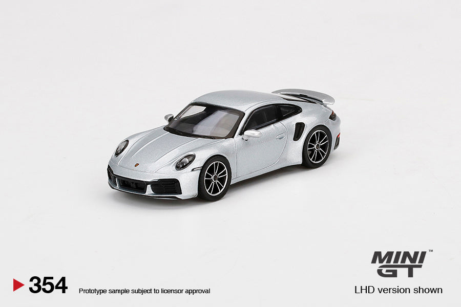 1:64 Mini GT #354 Porsche 911 Turbo S GT Silver Metallic Limited Edition mgt00354