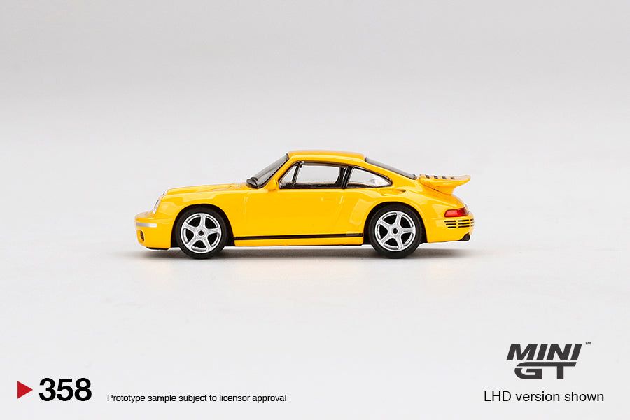 1:64 Mini GT #358 RUF CTR Anniversary Blossom Yellow Limited Edition MGT00358