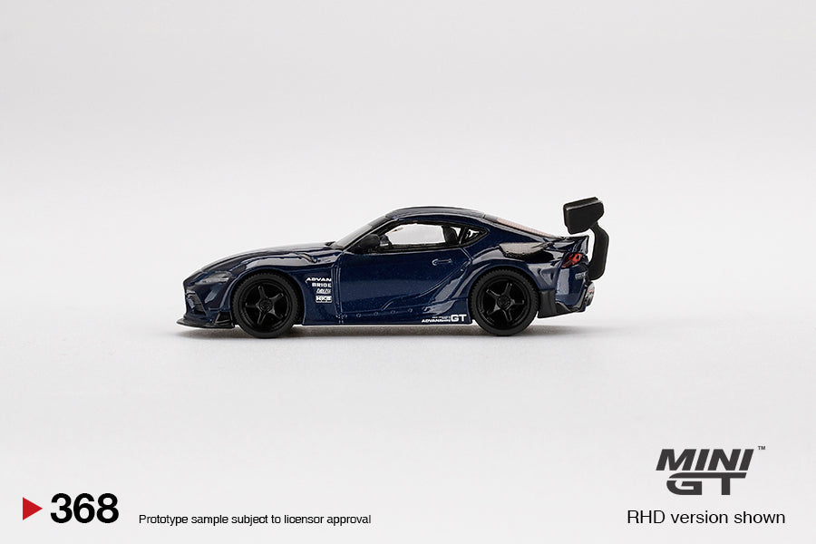 1:64 Mini GT #368 HKS Toyota GR Supra (A90) Downshift Blue Limited Edition MGT00368