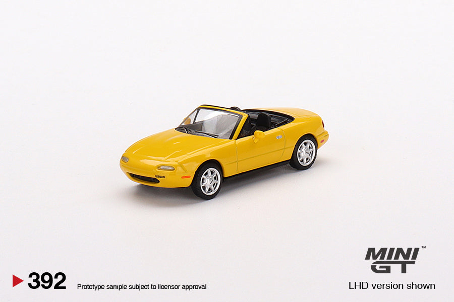1:64 Mini GT #392 Mazda Miata MX-5 (NA) Sunburst Yellow Limited Edition mgt00392