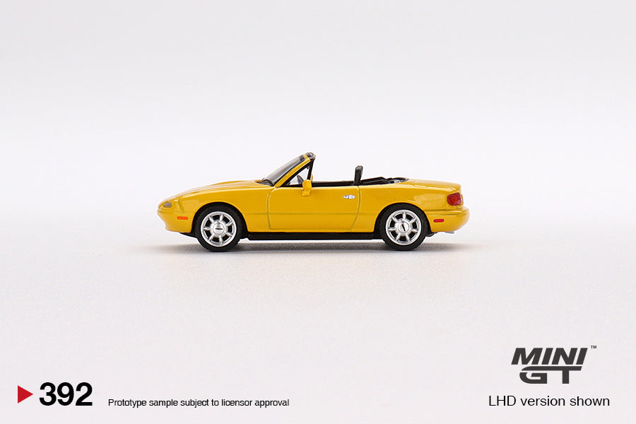 1:64 Mini GT #392 Mazda Miata MX-5 (NA) Sunburst Yellow Limited Edition mgt00392