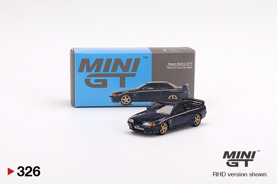 1:64 Mini GT #326 Nissan Skyline GT-R(R32) Nismo S-Tune Dark Blue Limited Edition mgt00326