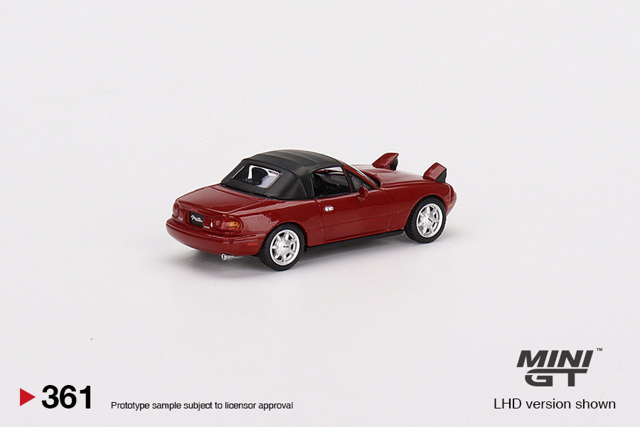 1:64 Mini GT #361 Mazda Miata MX-5 (NA) Classic Headlight Up Soft Top Red Limited Edition mgt00361