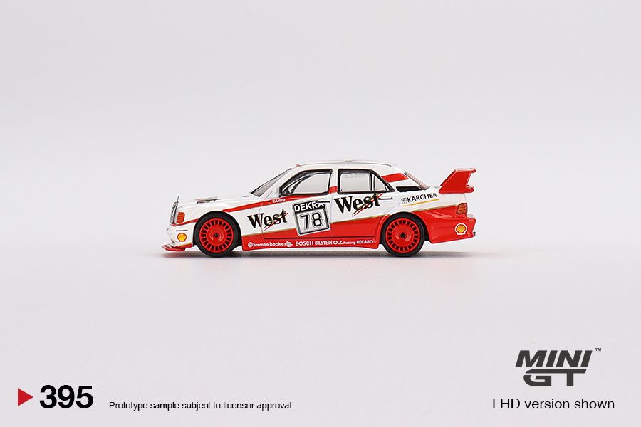 1/64 Mini GT #395 Mercedes-Benz 190E 2.5 16 Evolution II 1991 DTM #78 Lohr Limited Edition mgt00395