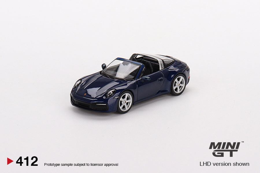1:64 Mini GT #412 Porsche 911 Targa 4S Gentian Blue Metallic Limited Edition mgt00412