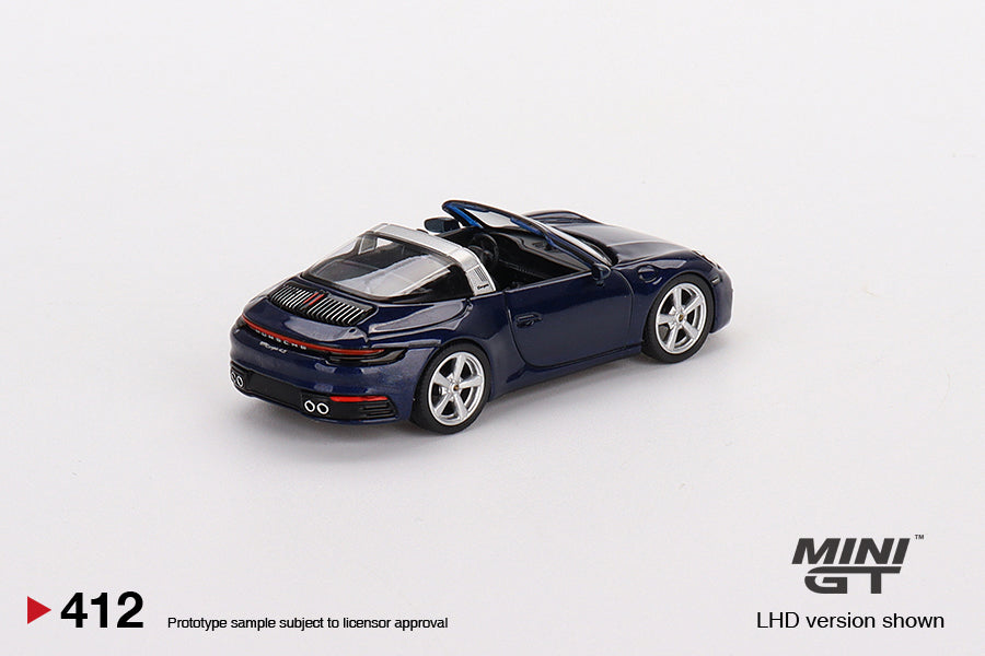 1:64 Mini GT #412 Porsche 911 Targa 4S Gentian Blue Metallic Limited Edition mgt00412