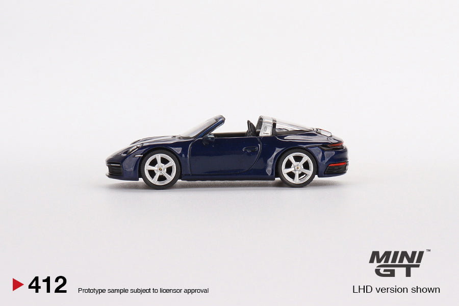 1:64 Mini GT #412 Porsche 911 Targa 4S Gentian Blue Metallic Limited Edition mgt00412