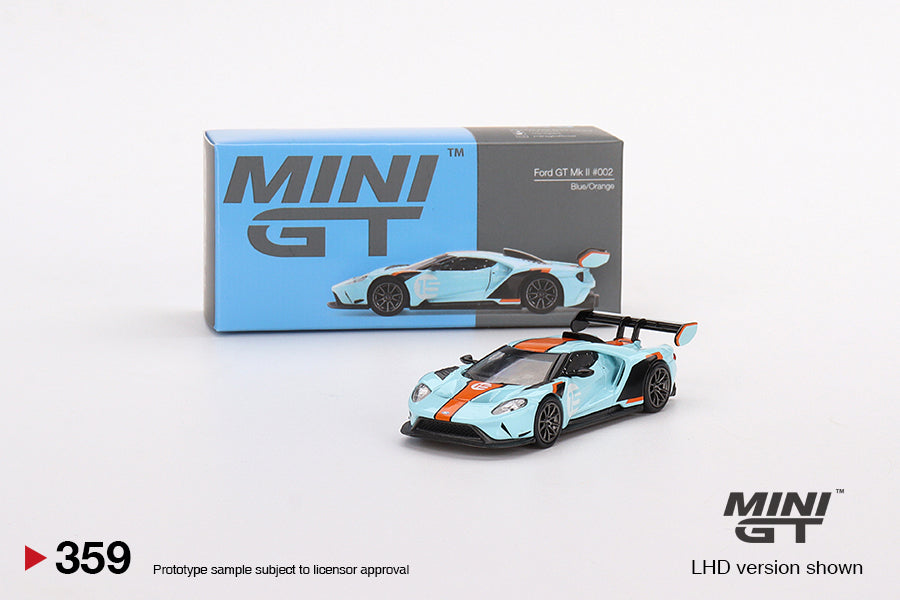 1:64 Mini GT #359 Ford GT MK II #15 Blue Orange Limited Edition MGT00359