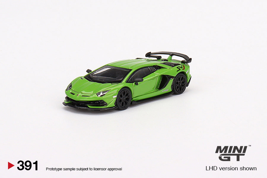 1:64 Mini GT #391 Lamborghini Aventador SVJ Verde Mantis Limited Edition mgt00391